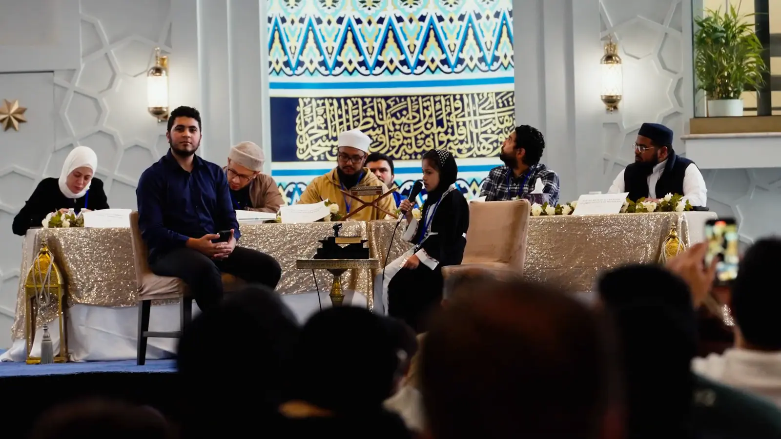 Families seated at the annual Midwest Quran competition